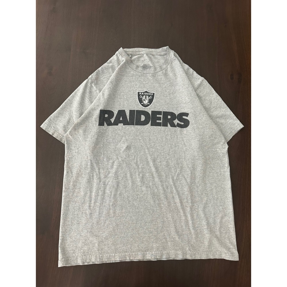 NFL Las Vegas Raiders Graphic T-Shirt Mens Large Gray Heather Short Sleeve Tee